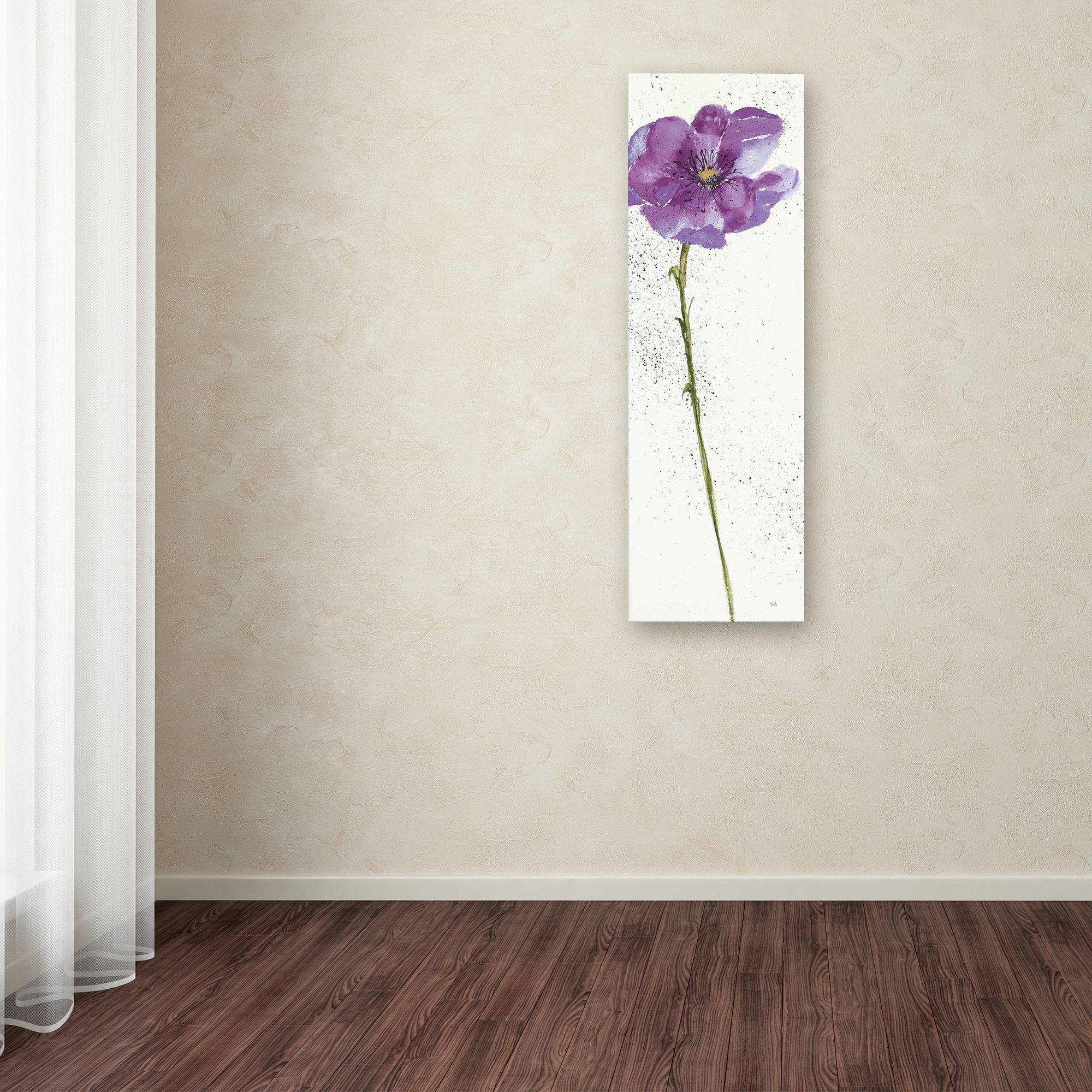 Trademark Fine Art 'Mint Poppies I in Purple Crop' Canvas Art by Chris Paschke