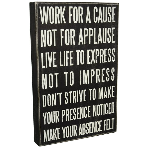 primitives by kathy classic box sign, 10" x 15", live life