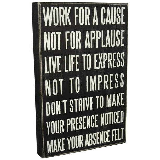15 x 8-Inches Live Primitives by Kathy Classic Box Sign 