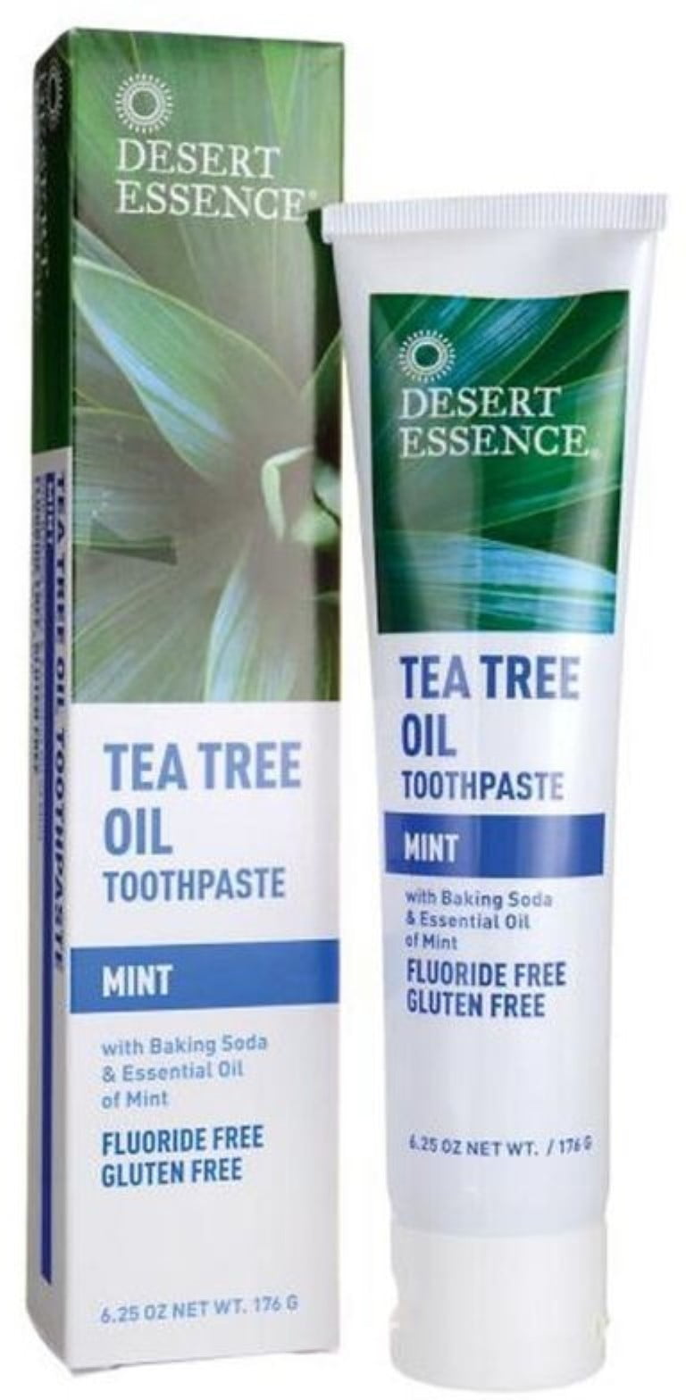 Desert Essence Tea Tree Oil Toothpaste, Mint 6.25 oz (Pack of 4