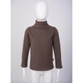 thumbnail image 5 of iiniim Kids Boys Girls Plain Mock Neck Base Layer Tops Lounge Daily Underwear Outdoor Warm T-shirts, 5 of 7