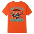 thumbnail image 4 of Gunia Shirts For Toddler Boys Cartoon Printed T Shirt Pattern Crew Neck T Shirt Tee Tops Orange 3-4 Years, 4 of 4
