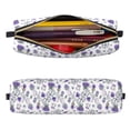 thumbnail image 2 of Balery Lavender Bicycle Estuche de Lápices de Cuero Impreso, Estuche para Suministros de Arte, Estuche de Lápices con Cremallera, Estuche de Almacenamiento de Papelería, 2 of 7