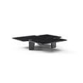 thumbnail image 3 of Whiteline Modern Living Amora Coffee Table, Top in Black Marble with Brushed Stainless-Steel Caps, Base in Smoked Oak, 3 of 4