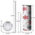 thumbnail image 5 of 20oz White Christmas Snowflake Pattern Skinny Tumblers Stainless Steel Tumbler with Lid and Straw,Vacuum Insulated Double Wall Travel Tumbler Cups with Cleaning Brush for Coffee,Tea, 5 of 6