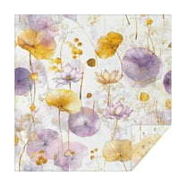 Square Tablecloth 52x52 Inch – Waterproof Polyester Printed Table Cover, Wrinkle Resistant & Washable for Kitchen Dining Picnic Party Decor, Single-v4-15, White