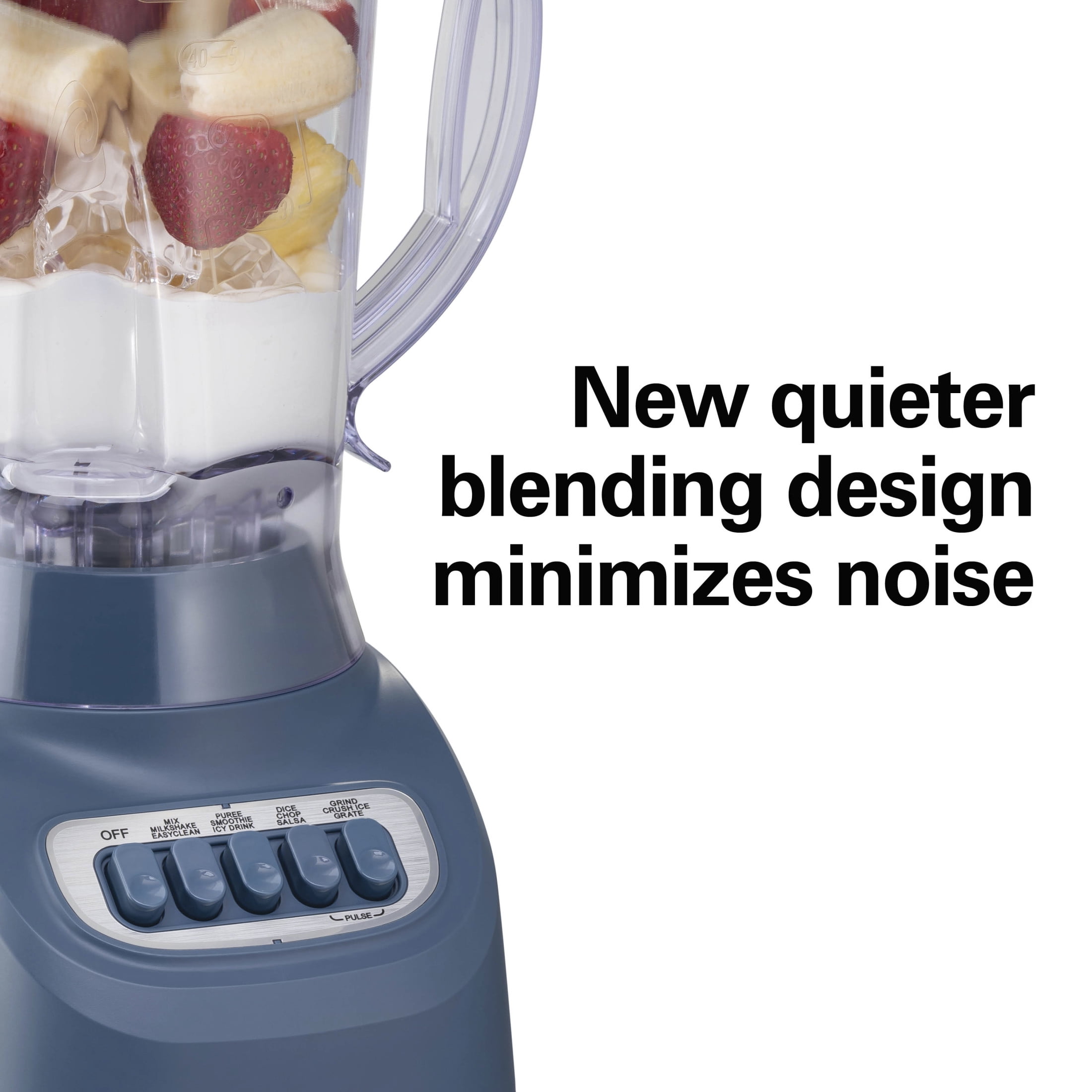 Hamilton Beach Smoothie Blender, 48 oz BPA-Free Jar 650 W 12-Function Countertop Blender for Kitchen, Steel Blue