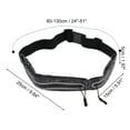 thumbnail image 2 of Unique Bargains 1 Pc Double Pocket Running Waist Pack for Hiking Gym Polyester Starry Gray, Black, 2 of 4