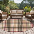 thumbnail image 4 of Round Rugs 5Ft, Buffalo Plaid Round Area Rug Washable Indoor Throw Carpet, Modern Farmhouse Colorful Checkered Soft Non Slip Circle Rug for Cabinet Bathroom Home Decor Aesthetic, 4 of 8