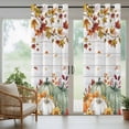 thumbnail image 5 of Outdoor Curtains for Patio Waterproof, Green Orange Fall Outdoor Privacy Panels Grommet, Thanksgiving Pumpkins Maple Leaf Vintage Blackout Outside Curtains for Porch/Cabana 54"x108", 2 Panels, 5 of 8