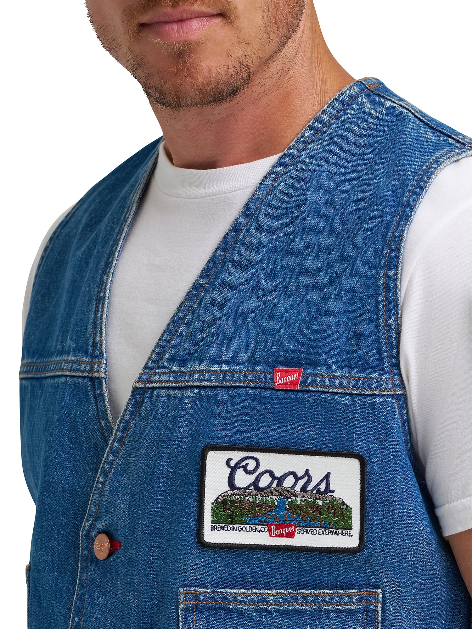 Wrangler® x Coors® Denim Vest, Sizes S-2XL