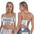 thumbnail image 2 of Pompotops Women Fashion Casual Solid Color Backless Slim Sexy Suspender SleevelessTops, 2 of 9