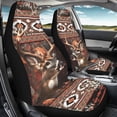 thumbnail image 4 of XYZCANDO Breathable Car Interior Decor Truck Auto Sedan, Easy Install Soft Car Seat Covers 2pc Polyester Deer Fall, 4 of 10