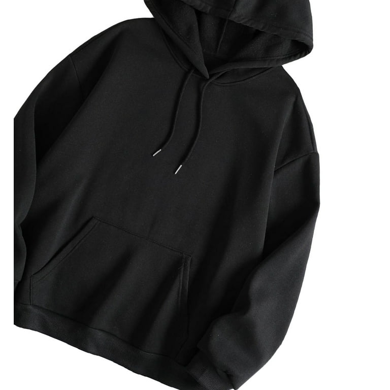 Plain black sweatshirt hot sale walmart