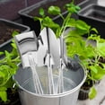 thumbnail image 3 of OUNONA Spade Shovels For Digging Gardening Tool Set Heavy Duty Silver 4Pcs, 3 of 8