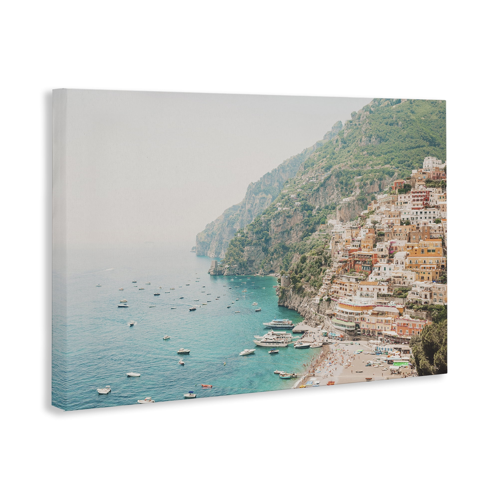 Stupell Industries Amalfi Coast Harbor Cities & Countries Photography Wrapped Canvas Art Print Wall Art, 45 x 30