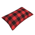 thumbnail image 3 of Fotbe Buffalo Plaid Red Black Pillow Cases - Envelope Closure - Luxury, Extra Soft, Cooling Pillow Covers - Wrinkle, Fade, Stain Resistant-16"x24", 3 of 9