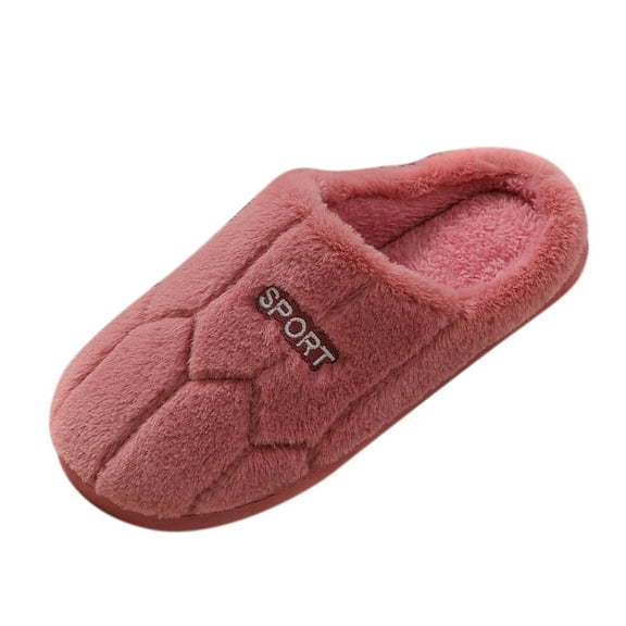Aayomet winter slippers for women Women's Comfort Memory Foam Slippers Plush Lined House Shoes Indoor, Outdoor Anti-Skid Rubber Sole,Red 8