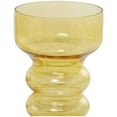 thumbnail image 4 of DecMode 3 Candle Yellow Glass Bubble Pillar Candle Holder, Set of 3, 4 of 7