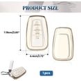 thumbnail image 3 of Key Fob Cover Compatible with Toyota Camry RAV4 Corolla Highlander Avalon Prius C-HR 86/GT86 2018-2025 Keychain Case Holder Protector,White, 3 of 7
