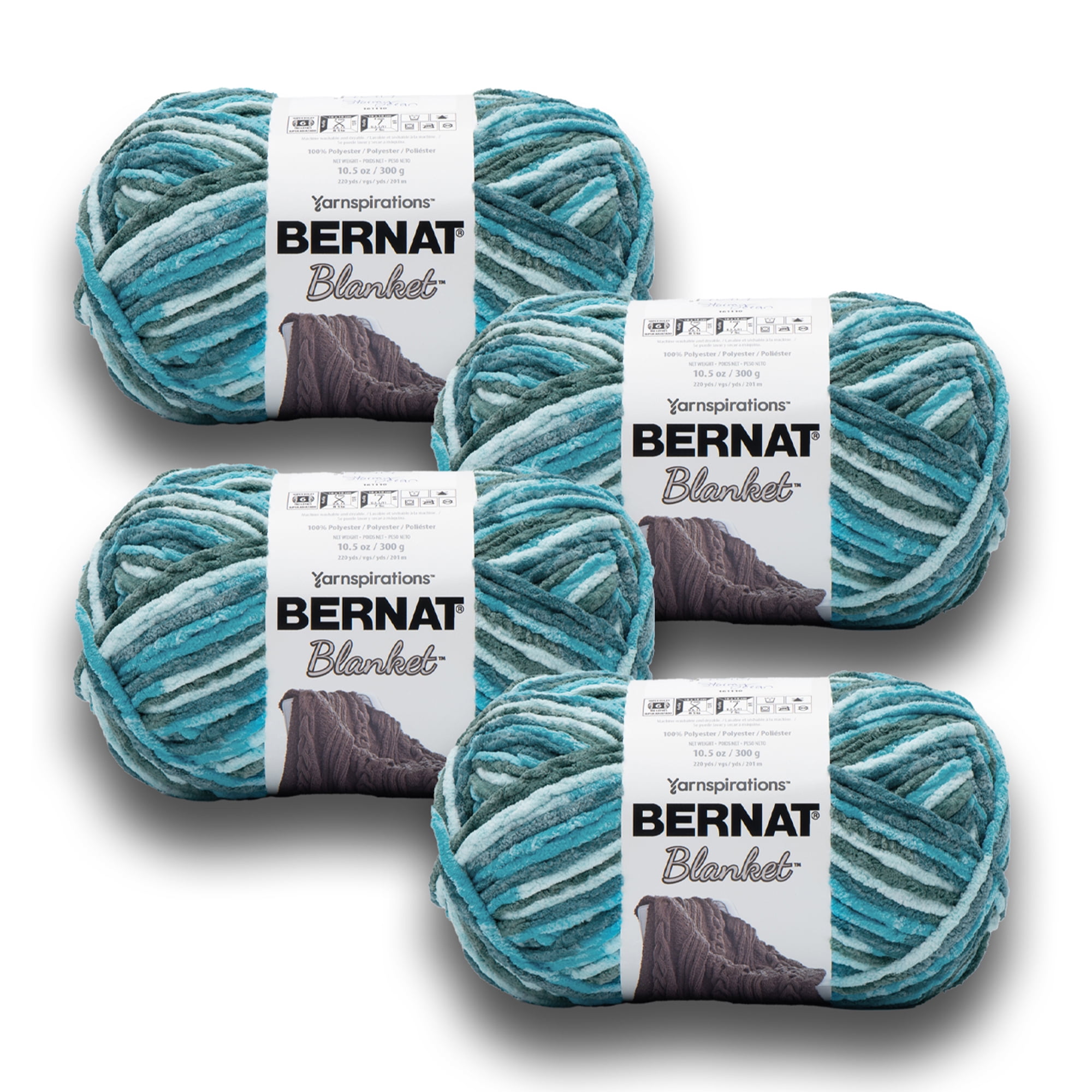 Bernat® Blanket™ 6 Super Bulky Polyester Yarn, Stormy Ocean 10.5oz