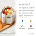 thumbnail image 3 of Recipiente térmico para alimentos LunchBots de acero inoxidable, 350 ml, azul marino, 12 oz, 3 of 9