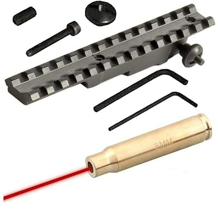 Gotical Combo of 2 | Mauser K98 Rifle 7/8 Weaver Picatinny Rail Base Scope & Red Dot 8mm 8 mm Mauser Laser Bore Sighter Boresight Hunting Tool