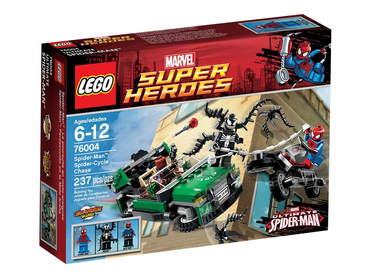 New Sealed LEGO Super Heroes Spider-Man Spider-Cycle Chase Set 76004 Rare