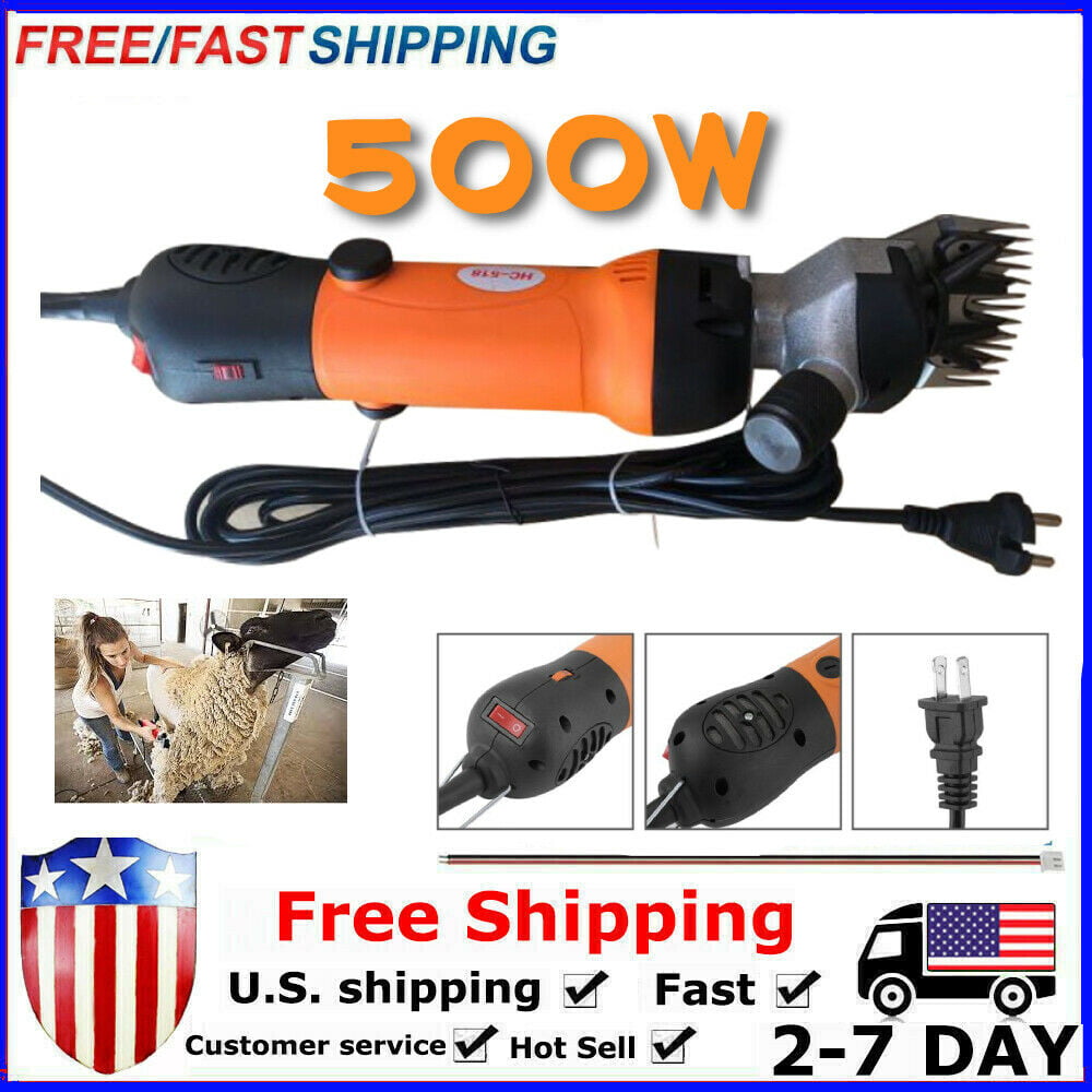 500W Adjustable Speed Electric Sheep Shearing Clipper Goat Wool Cutting Tool US 