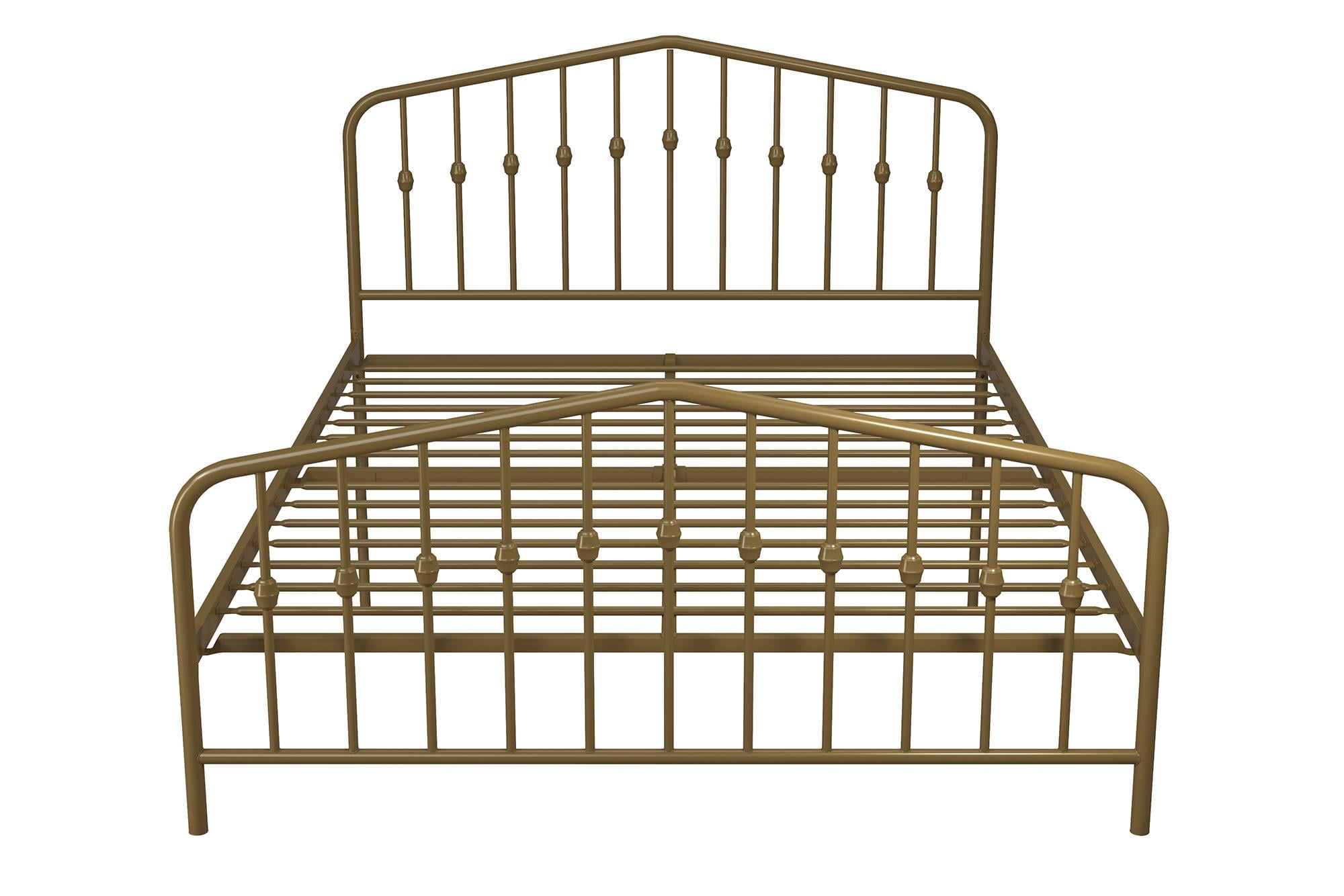 Novogratz Bushwick Metal Bed In Gray Queen Size Com