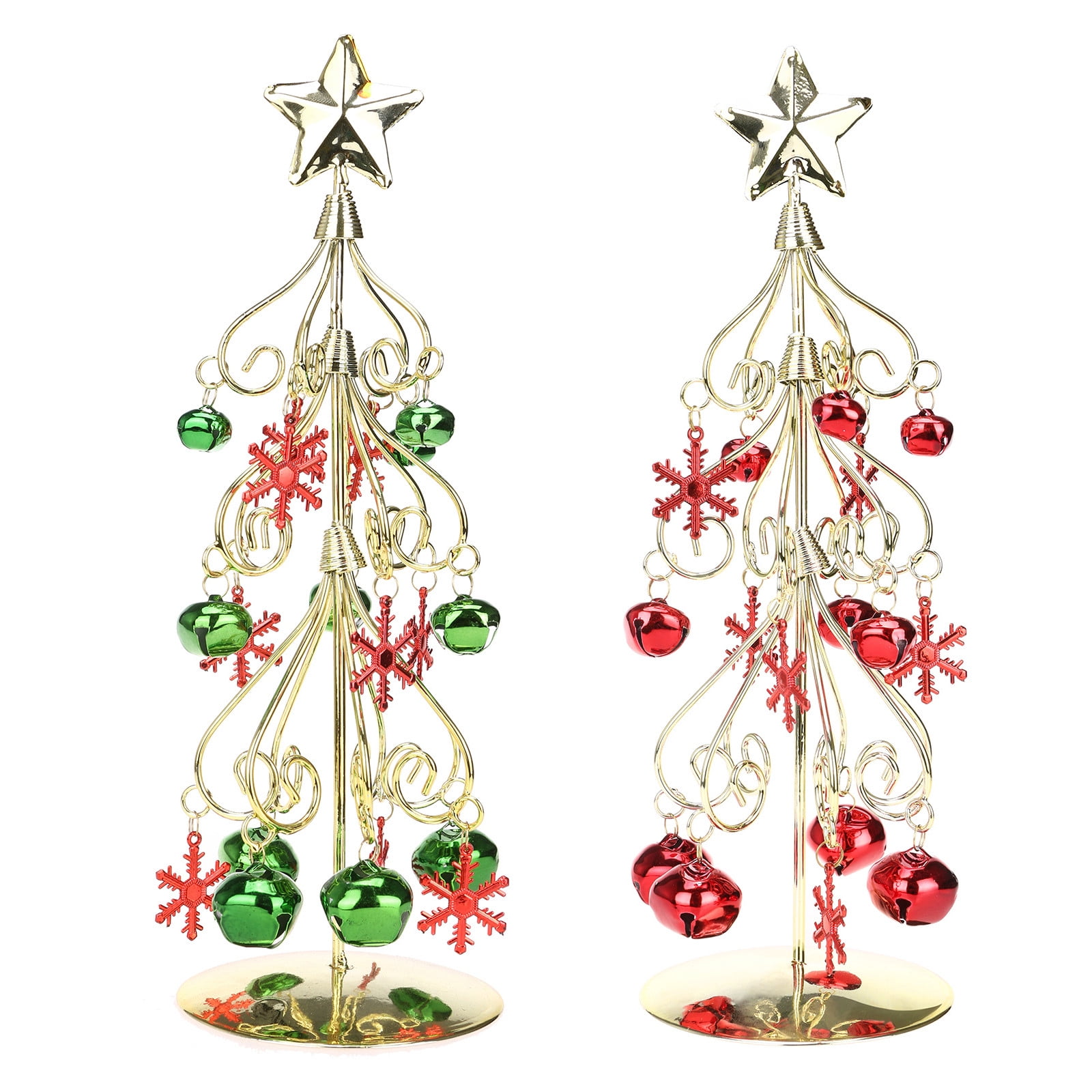 Vikakiooze Christmas Decoration Wrought Iron Tree Scene Decoration Ornaments 2PC 2023