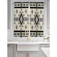 thumbnail image 4 of Bedroom Curtains 63 Inches length, Brown Aztecs Window Treatment Curtain Drapes, Southwestern Stripe Native American Boho Rod Pocket Curtain Panels for Living Room Kitchen, 42"x63", 2 Panels, 4 of 7