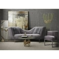 thumbnail image 2 of TOV Furniture Chaise d'Appoint en Velours, Petit, Gris, 2 of 2