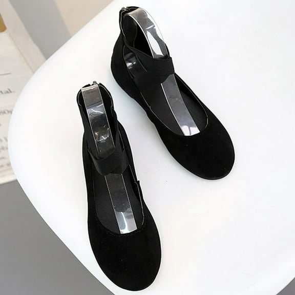 Mobutofu Women Loafers Black Flat Sole for Dating and Birthday 1 Pair