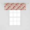 thumbnail image 2 of Ambesonne Leaves Window Valance, Feminine Floral Pinky Garden Abstract Drawn Elements Tiny Birds with Botanical Theme, Curtain Valance for Kitchen Bedroom Decor with Rod Pocket, 54" X 18", Multicolor, 2 of 3