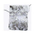 thumbnail image 2 of BalsaCircle 12 Silver Metallic 4" x 5" Polyester Party Favor Bags Pull String Events Reception Decorations Supplies, 2 of 8