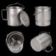 thumbnail image 3 of TFixol Aomiun Ultraligero 750ml Olla de Titanio Taza de Agua de Titanio Portátil, 3 of 8