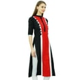 thumbnail image 4 of Phagun Women Cotton Tunic Top Straight Kurta Casual Summer Blouse With Chinese Collar, 4 of 8