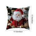 thumbnail image 3 of Christmas Pillow Cover Holiday Decoration Linen Throw Pillow Case for Sofa Couch Bed Living Room Seasonal Home Decor Festive Accent, 3 of 6