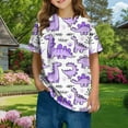 thumbnail image 2 of Fancifize Kids' Dinosaur Graphic Tee Short Sleeve T-shirt Theme Cute Round Neck Playwear for Children 3-14 Years, 2 of 6