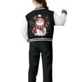 thumbnail image 6 of Staki Girls Bomber Jackets Girl's Jacket Christmas Print Long Sleeve Baseball Bomber Jacket Coat(Black,7-8 Years), 6 of 7