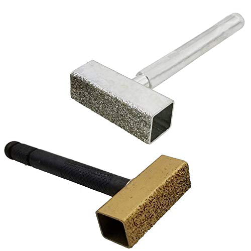 4 Pieces Grinding Wheel Dresser Diamond Grinding Wheel Stone Dresser Grinder Correct Dressing Tool with Flat Diamond Coated Surface for Truing Grinding Deburring Wheels
