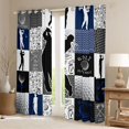 thumbnail image 2 of jejeloiu Golf Ball Gamer Blackout Curtains Set of 2 (52x84 Each),Sport Game Window Curtains For Ball Lovers, 2 of 6