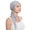 Gray, variant on Women's Cotton Tail Muslim Hair Wrap Turban Hat, Gray One Size