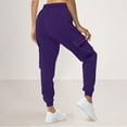 thumbnail image 5 of Zylanna Women's Sweatpants with Pockets, Elastic Waist Soft & Warm Baggy Solid Color Casual Jogger Pants for Women Purple, 5 of 7