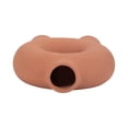 thumbnail image 2 of 7" Terracotta Colored Ceramic Vase - Contemporary Abstract Donut Cut-Out Vase with Feet - Decorative Vase for Home or Office Table Accent - Elegant Wedding Centerpiece Display, 2 of 9