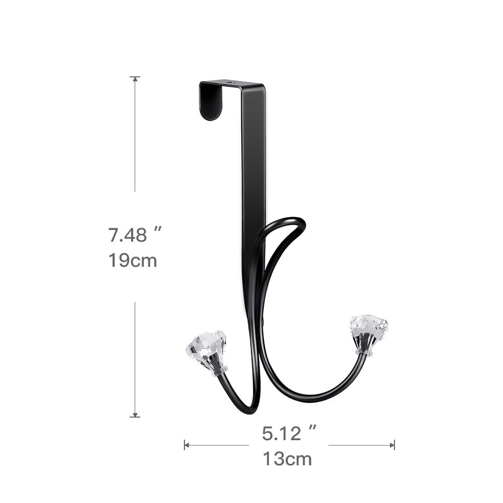 Lowestbest Door Hanging Hooks, Metal Double Hooks, Door Hooks, Cubic Hooks for Hanging Bags, Backpacks, Hats, Towels (Black) Lowestbest Door Hanging Hooks, Metal Double Hooks, Door Hooks, Cubic Hooks for Hanging Bags, Backpacks, Hats, Towels (Black)
