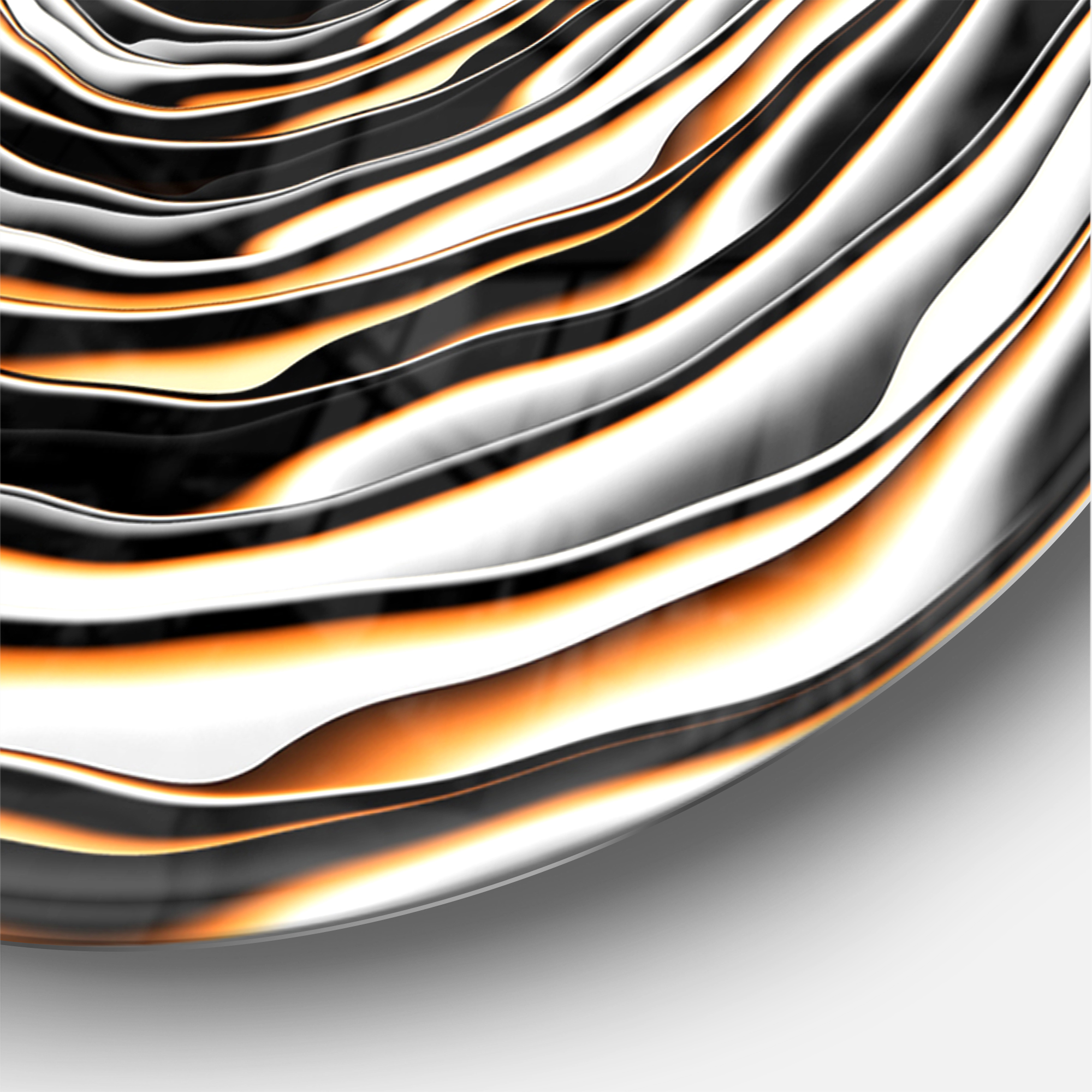 Designart 'Fractal Rotating' Metal Wall Clock