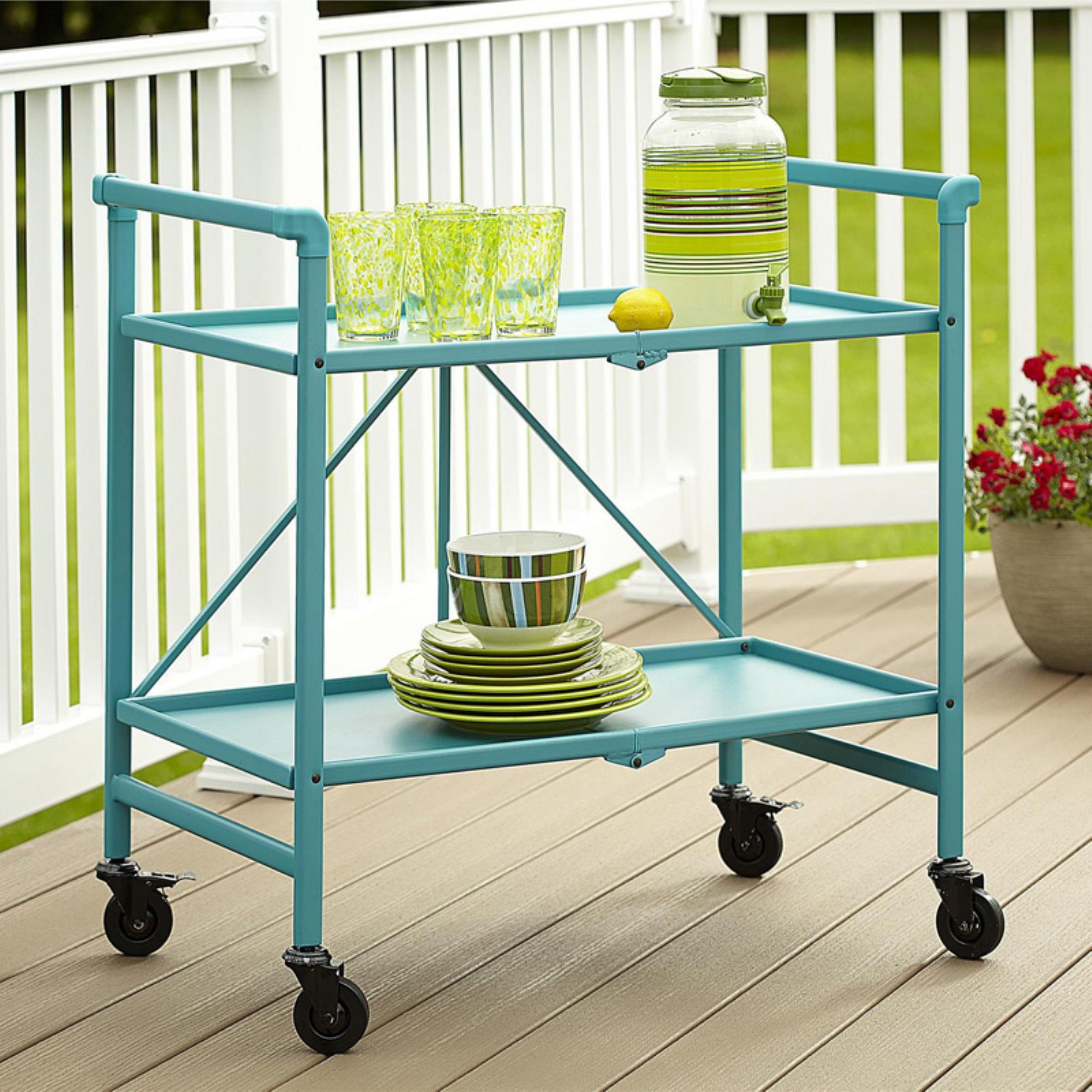 Cosco Folding Serving Cart Multiple Colors Com