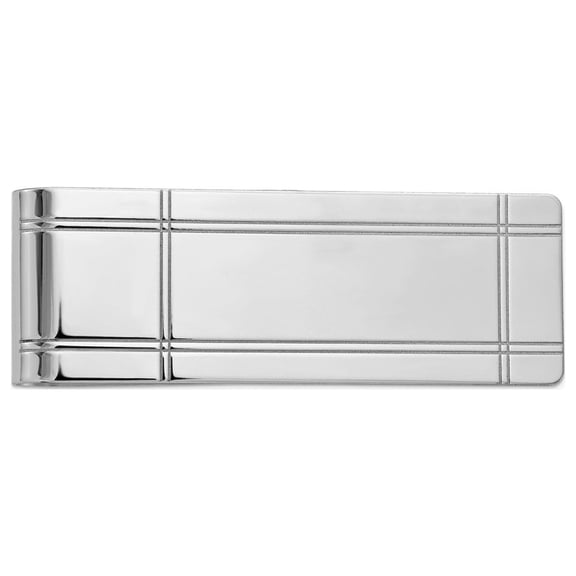 FJC Finejewelers 14 kt White Gold Money Clip 54 mm x 20 mm